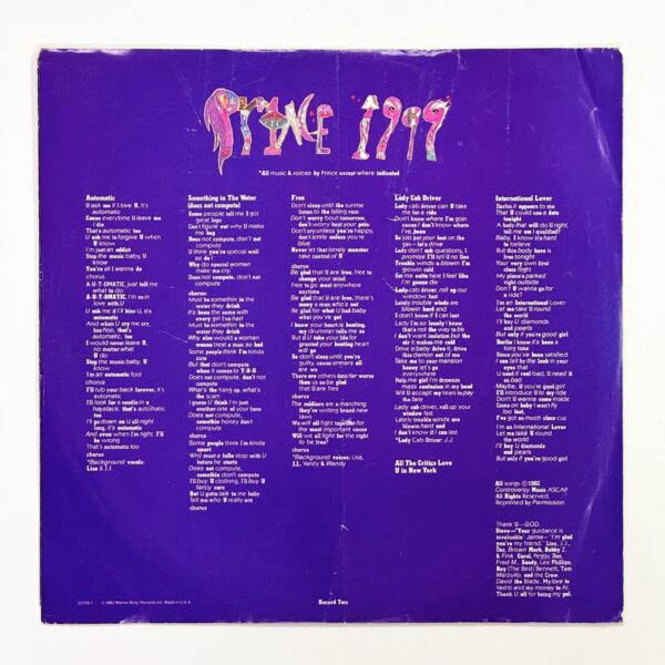 Additional image for album 1999 by Prince