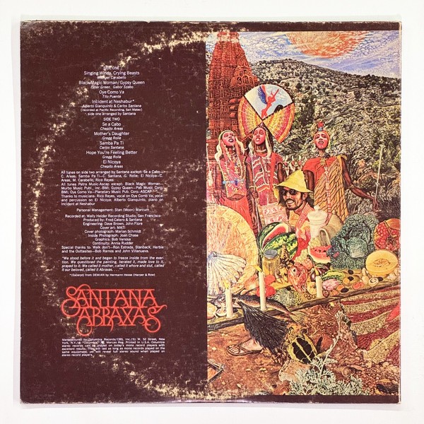 Back cover of Abraxas by Santana