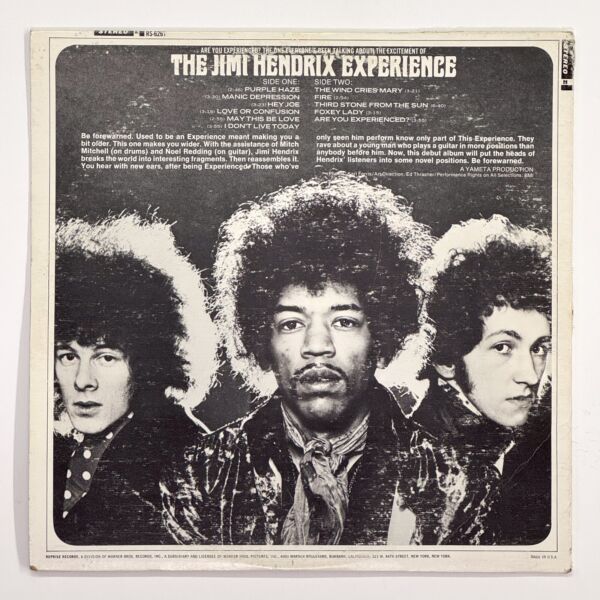 Back cover of Are You Experienced? by Jimi Hendrix, Jimi Hendrix Experience