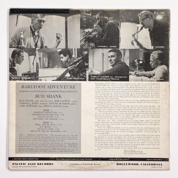 Back cover of Barefoot Adventure by Bud Shank
