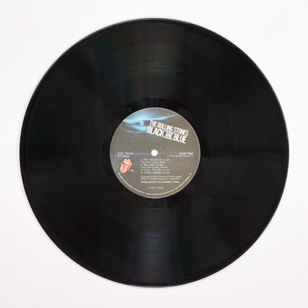Back of the record Black And Blue by The Rolling Stones