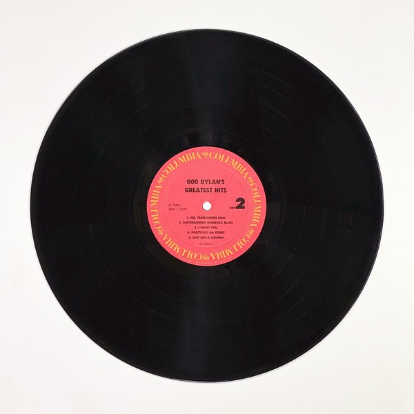 Back of the record Bob Dylan's Greatest Hits by Bob Dylan