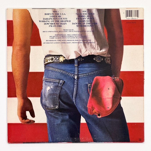 Back cover of Born In The U.S.A. by Bruce Springsteen