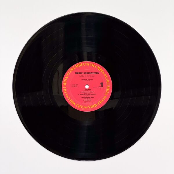 Front of the record Born In The U.S.A. by Bruce Springsteen