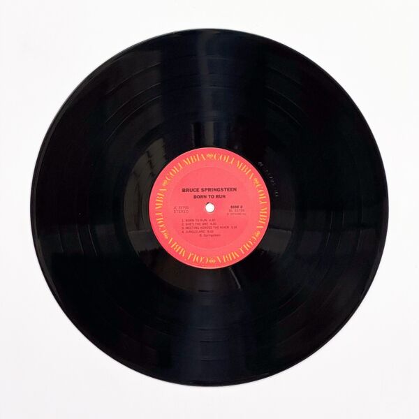 Back of the record Born To Run by Bruce Springsteen