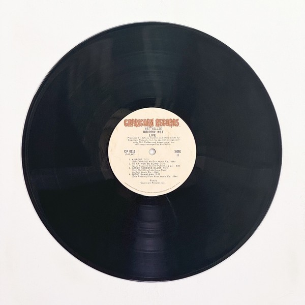 Back of the record Drippin' Wet Live by Wet Willie