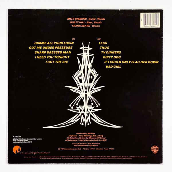 Back cover of Eliminator by ZZ Top