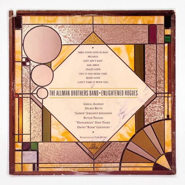 Back cover of Enlightened Rogues by The Allman Brothers Band