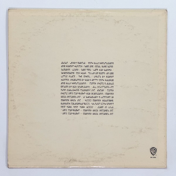 Back cover of Garcia by Jerry Garcia