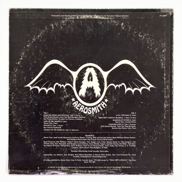 Back cover of Get Your Wings by Aerosmith