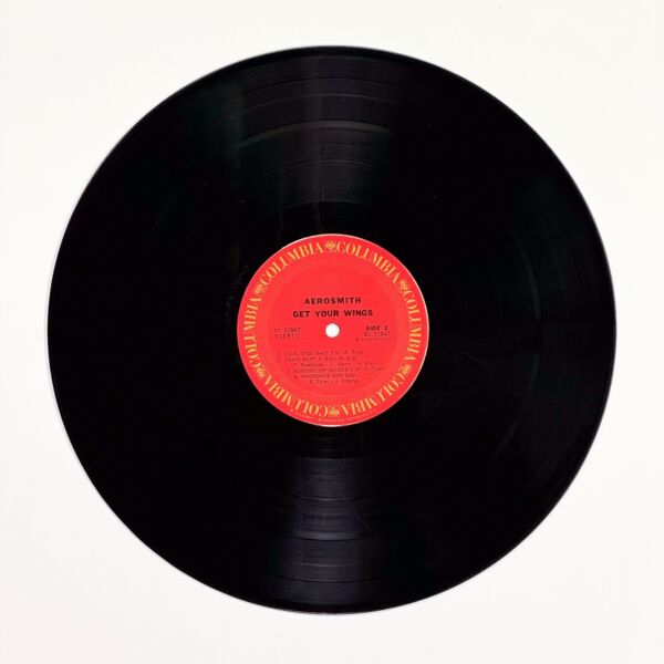 Back of the record Get Your Wings by Aerosmith