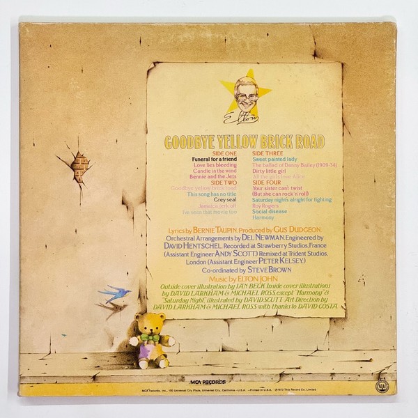Back cover of Goodbye Yellow Brick Road by Elton John