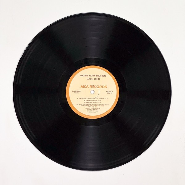 Front of the record Goodbye Yellow Brick Road by Elton John