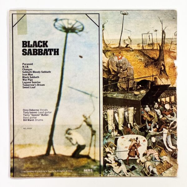 Back cover of Greatest Hits by Black Sabbath