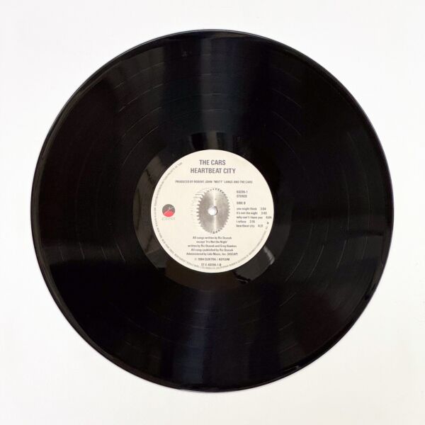 Back of the record Heartbeat City by The Cars