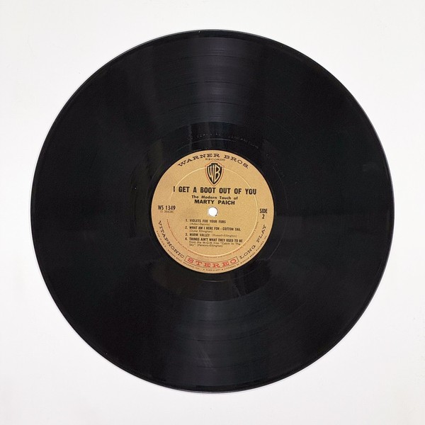 Back of the record I Get A Boot Out Of You by Marty Paich