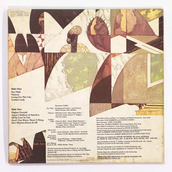 Back cover of Innervisions by Stevie Wonder