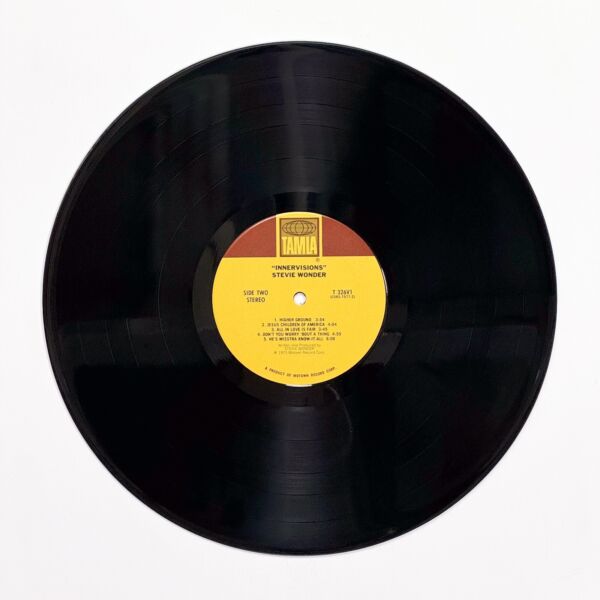 Back of the record Innervisions by Stevie Wonder
