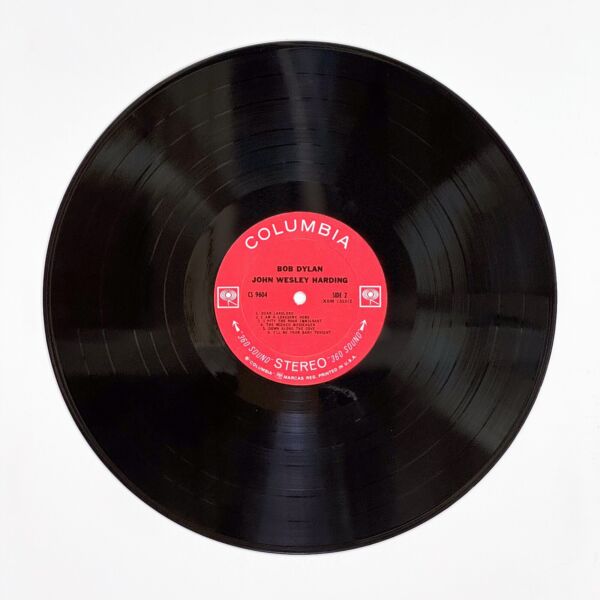 Back of the record John Wesley Harding by Bob Dylan