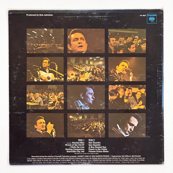 Back cover of Johnny Cash At San Quentin by Johnny Cash