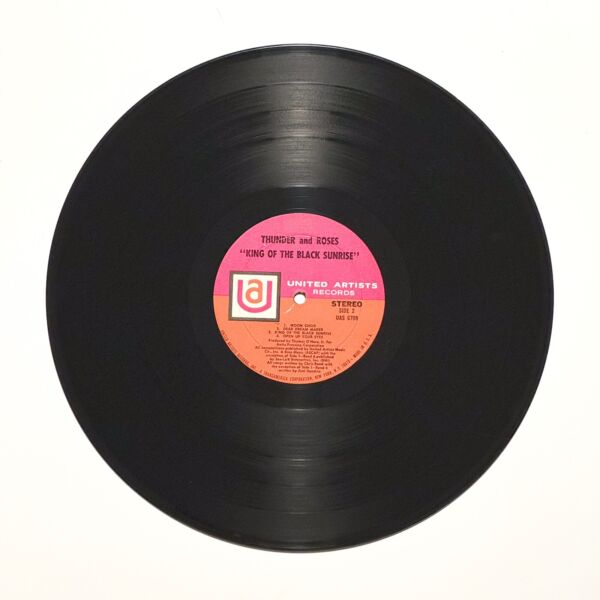 Back of the record King Of The Black Sunrise by Thunder and Roses
