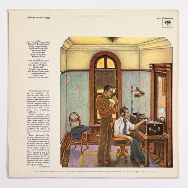 Back cover of King Of The Delta Blues Singers Vol. II by Robert Johnson
