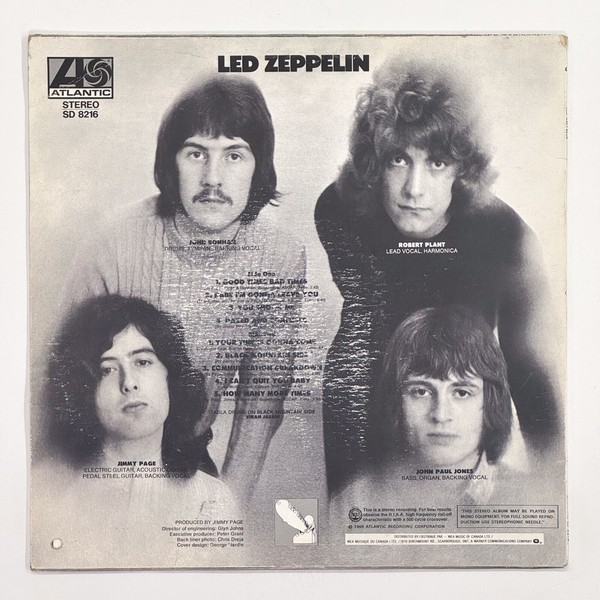 Back cover of Led Zeppelin by Led Zeppelin