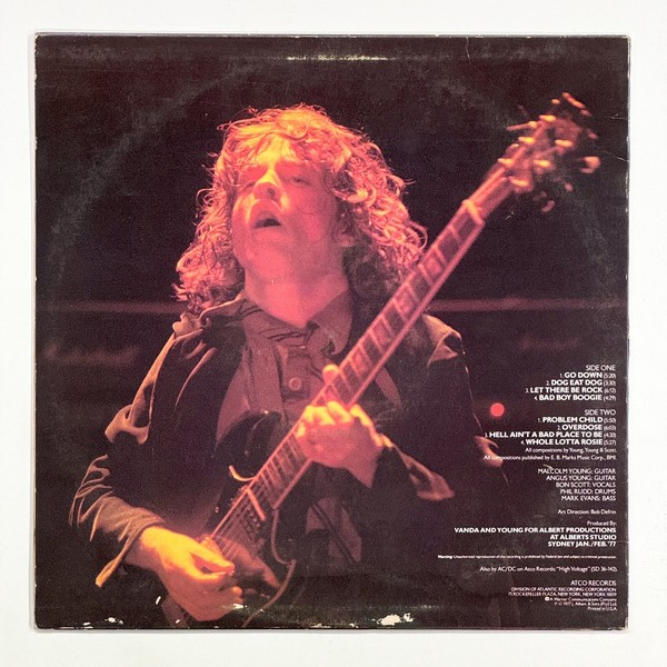 Back cover of Let There Be Rock by AC/DC