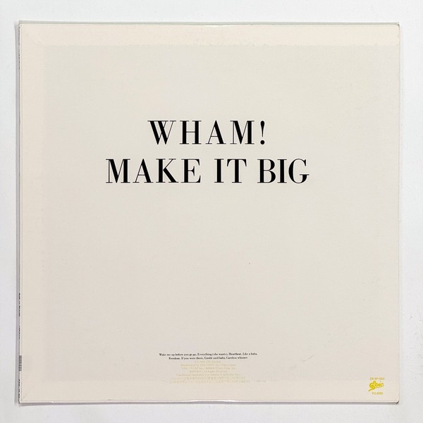 Back cover of Make It Big by Wham!