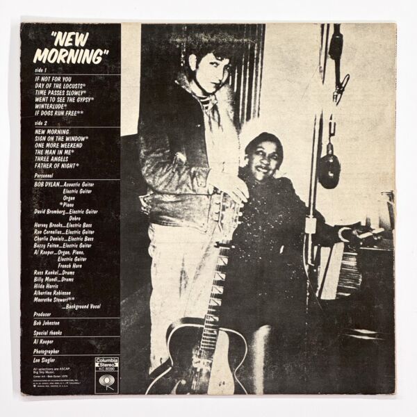 Back cover of New Morning by Bob Dylan
