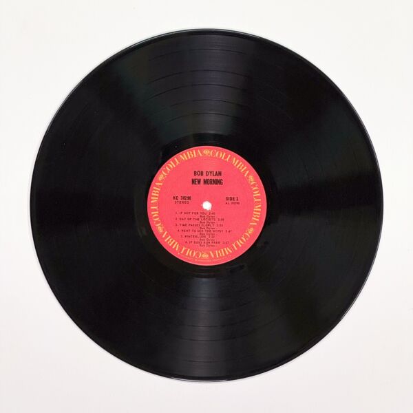 Front of the record New Morning by Bob Dylan