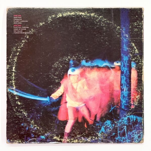 Back cover of Paranoid by Black Sabbath