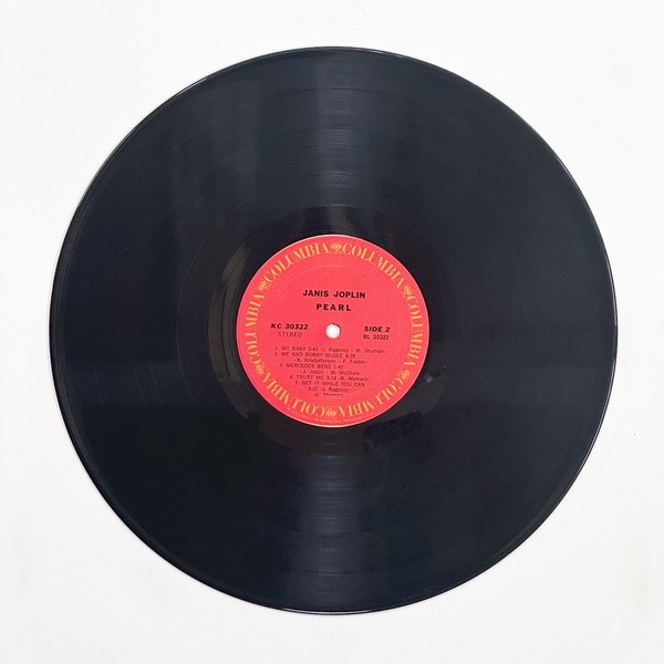 Back of the record Pearl by Janis Joplin