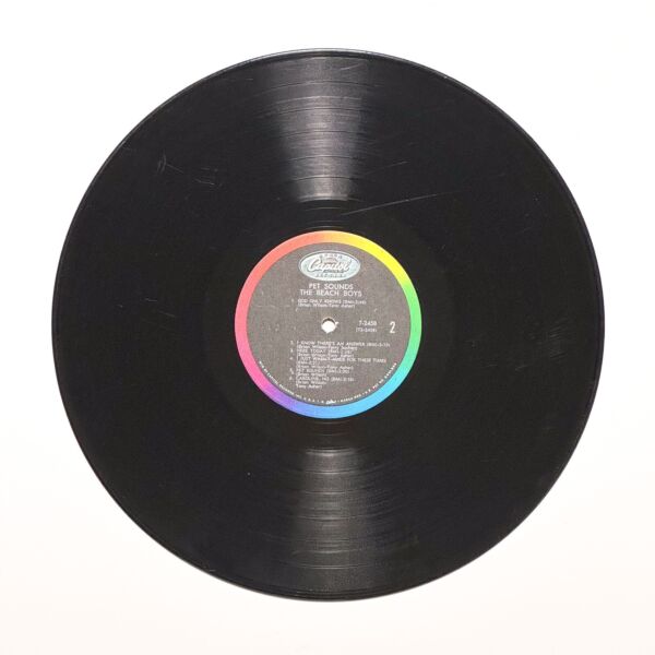 Back of the record Pet Sounds by The Beach Boys