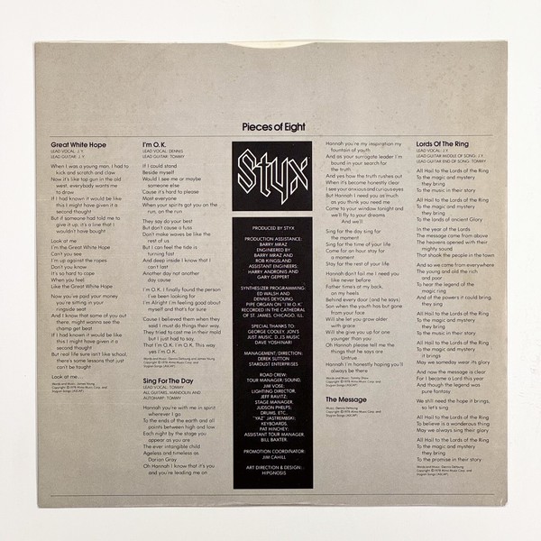 Additional image for album Pieces Of Eight by Styx