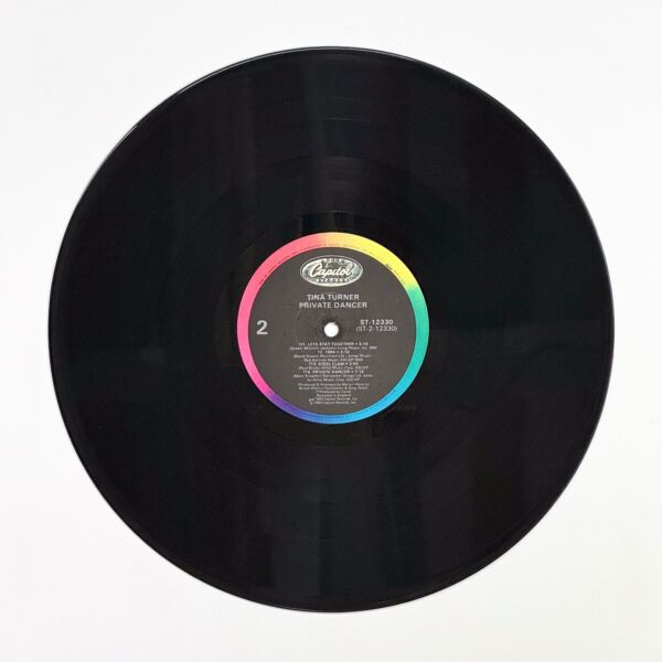 Back of the record Private Dancer by Tina Turner