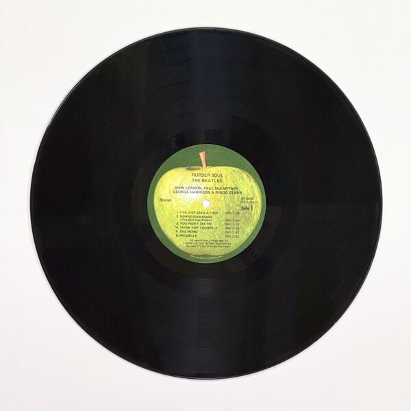 Front of the record Rubber Soul by The Beatles