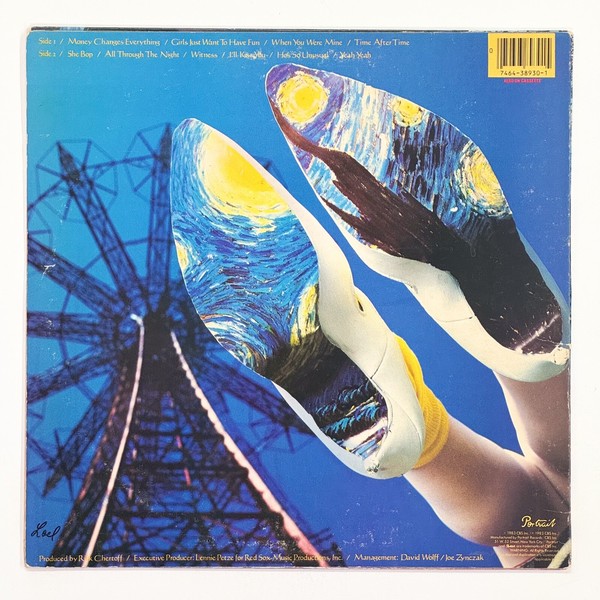 Back cover of She's So Unusual by Cyndi Lauper
