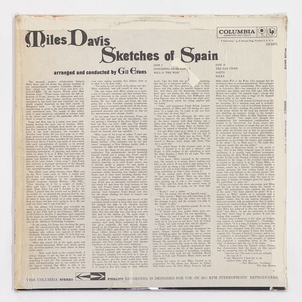 Back cover of Sketches Of Spain by Miles Davis