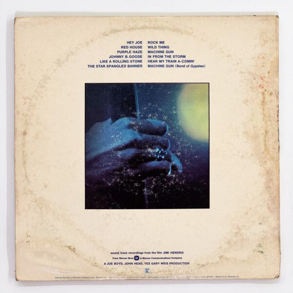 Back cover of Sound Track Recordings From The Film Jimi Hendrix by Jimi Hendrix