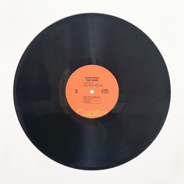 Back of the record Stage Fright by The Band
