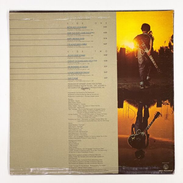 Back cover of Take It Home by B.B. King
