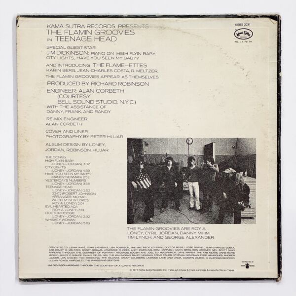 Back cover of Teenage Head by The Flamin' Groovies
