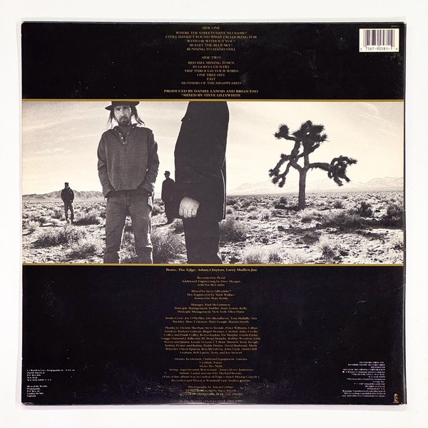 Back cover of The Joshua Tree by U2