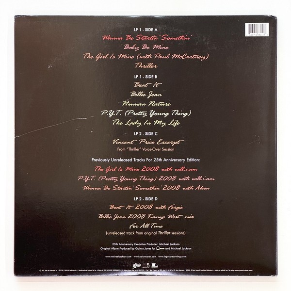 Back cover of Thriller: 25th Anniversary Edition by Jackson, Michael