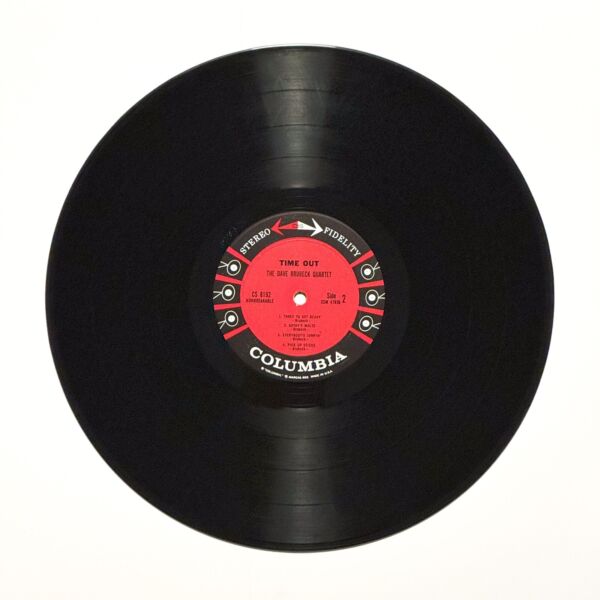 Back of the record Time Out by The Dave Brubeck Quartet