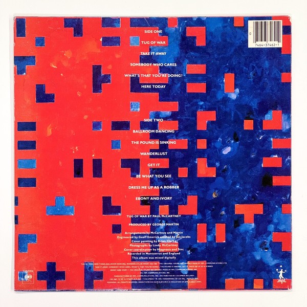 Back cover of Tug Of War by Paul McCartney