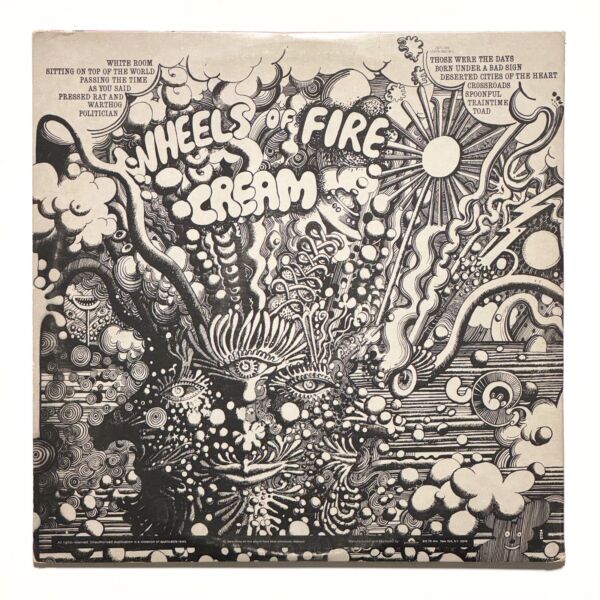 Back cover of Wheels Of Fire by Cream