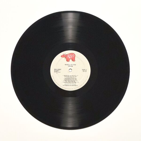 Back of the record Wheels Of Fire by Cream