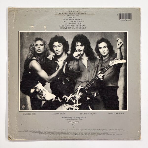 Back cover of Women And Children First by Van Halen